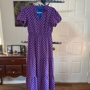 Elegant Purple and Pink Maxi Dress